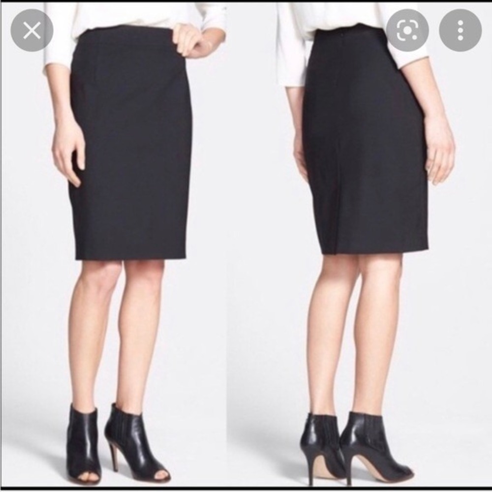 Theory Joanie 2 Black Wool Blend Pencil Skirt Sevona Womens Size 0 NWT